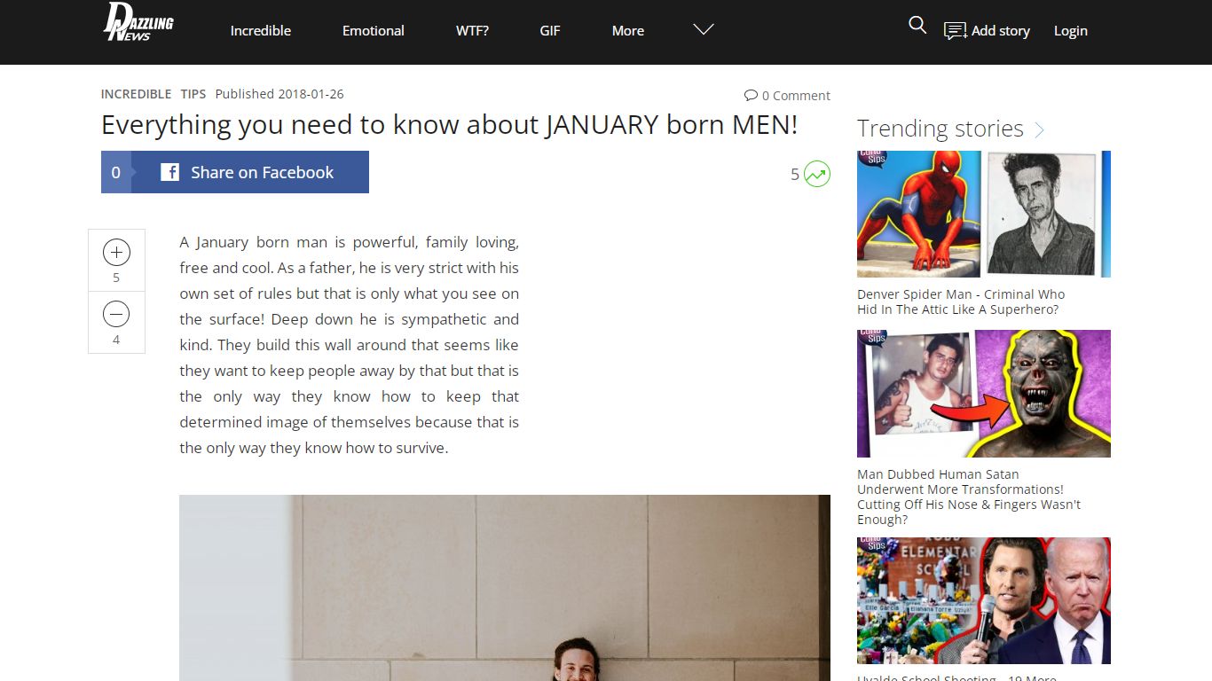 Everything you need to know about JANUARY born MEN!