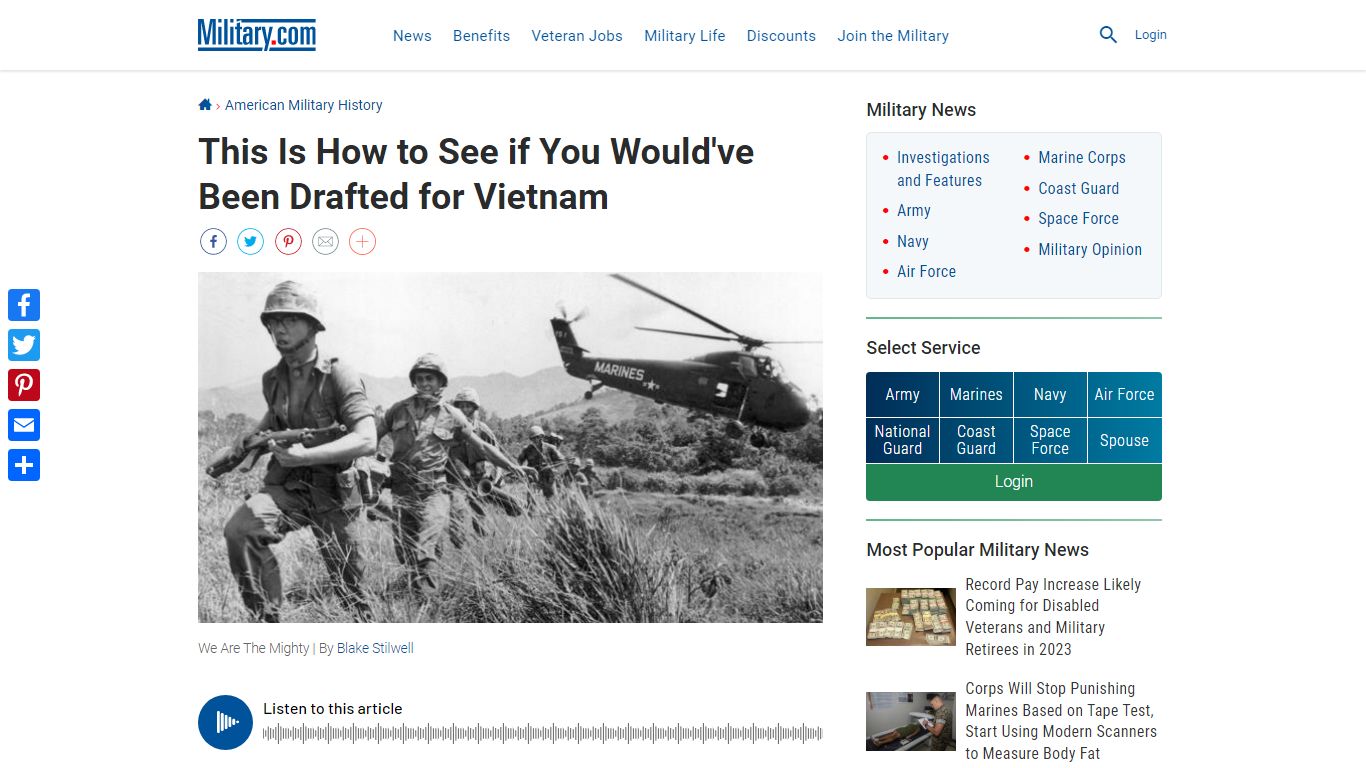 This Is How to See if You Would've Been Drafted for Vietnam